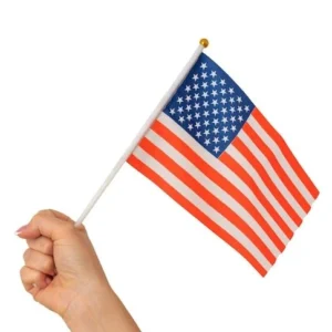A Small Hand Flag of Japan Hold by a hand