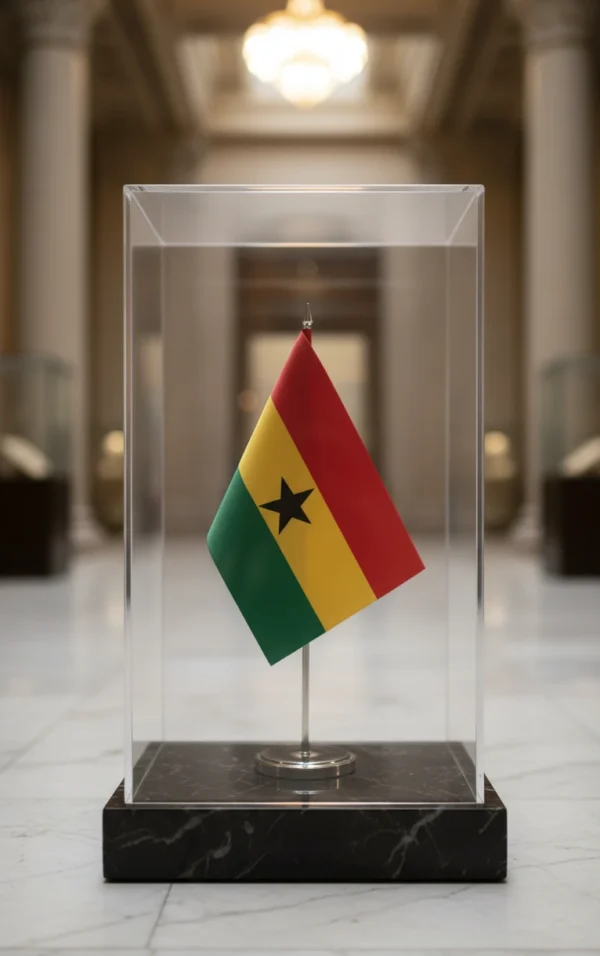 Small table flag arranged for conference display