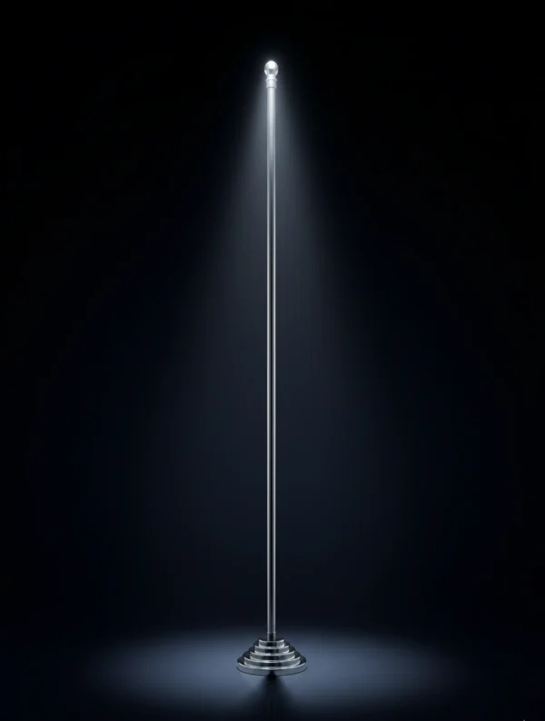 A Indoor stainless Steel Pole Stands in a Studio