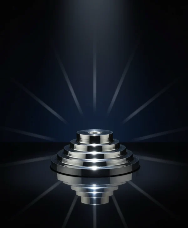 A Stainless Steel pole Base Show in Studio