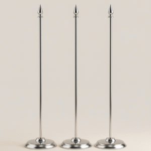 3 Small Indoor Stands of Stainless Steel