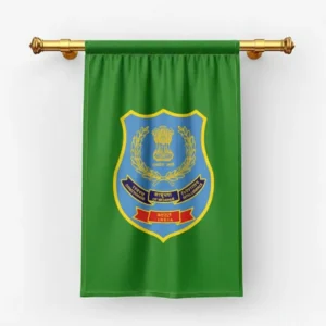 Wall mounted flag with custom printed design