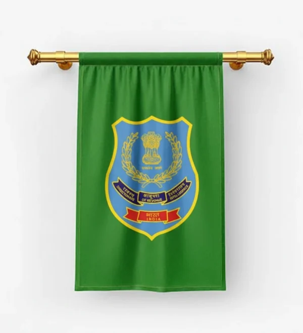 Wall mounted flag with custom printed design