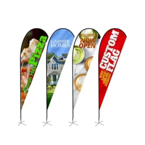 Custom printed feather flag for outdoor advertising