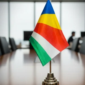 Single Table Stand With Corporate Flag - Image 3