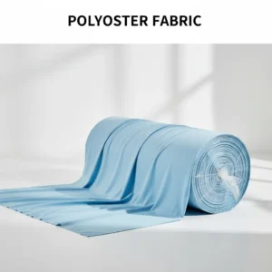 Bundle of polyester fabric rolls stacked together for printing