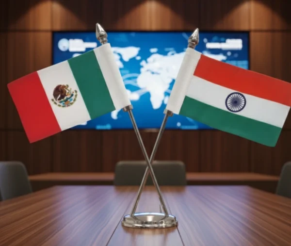 1 cross table stand with two country flags