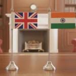 Two Table single stand with flags