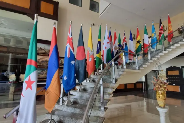 Premium flag setup at Manekshaw Centre, New Delhi