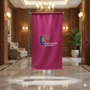 L-Shaped Table Stand with Flag - Image 4