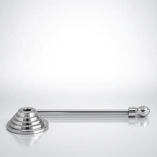 Indoor flag pole with premium stair round base