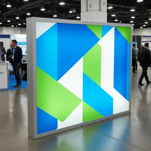 Sample of a Translucent backlit print glowing in a lightbox