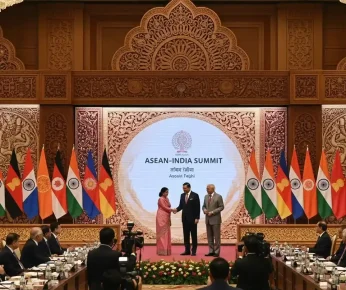 Flags for ASEAN - India Summit New Delhi