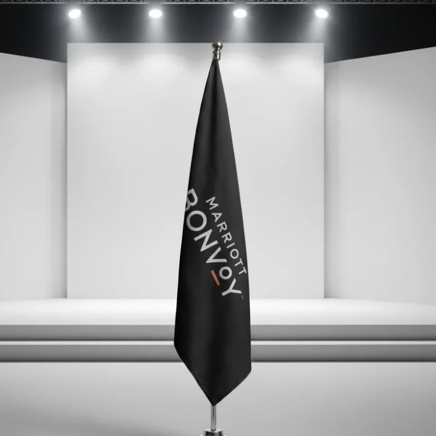 Premium indoor Marriott Bonvoy hotel flag for branding