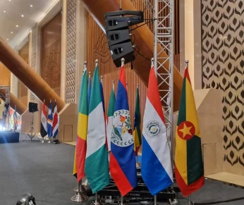 Flags for Global Exhibition on Services (GES), Mumbai